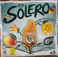 Mängden socker i Helado de sorbete de mango con trocitos de mango