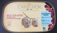 Mängden socker i Carte D'or Glace Crème Glacée Rhum-Raisin 900ml