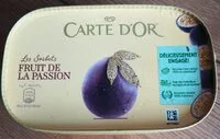 Mängden socker i CARTE D'OR Glace Sorbet Fruit de la Passion 900ml
