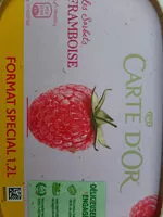 Mängden socker i CARTE D'OR Glace Sorbet Framboise 1200ml