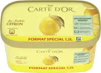 Mängden socker i CARTE D'OR Glace Sorbet Citron 1200ml