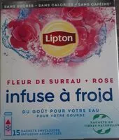 Mängden socker i Lipton Infusion à Froid Fleur de Sureau Rose 15 sachets Pyramides
