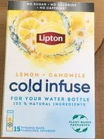 Mängden socker i Lipton Infuse à Froid Citron Camomille 15 Sachets Pyramid