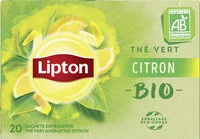 Mängden socker i Lipton Thé Vert Bio Citron 20 sachets