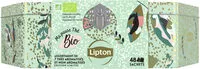 Mängden socker i LIPTON Coffret En Métal Thés Biologiques Assortiment de 7 Thés Aromatisés & Non-Aromatisés 1 boite, 48 Sachets Pyramides