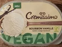 Mängden socker i Cremissimo Bourbon Vanilleeis