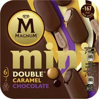 Mängden socker i Magnum Glace Bâtonnet Mini Double Caramel Chocolat 6x55ml