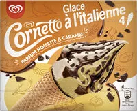 Mängden socker i Cornetto Glace à l'Italienne Parfum Noisette & Caramel 4x140ml