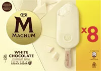 Mängden socker i Magnum Glace Bâtonnet Chocolat Blanc 8x100ml