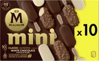 Mängden socker i Magnum Glace Bâtonnet Mini Classic, Amande & Chocolat Blanc 10x55ml