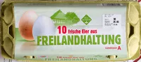 Mängden socker i 10 frische Eier aus Freilandhaltung