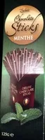 Mängden socker i Deluxe chocolate sticks menthe
