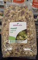 Mängden socker i Muesli noten en fruit