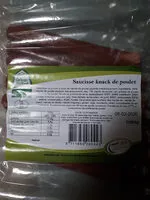 Mängden socker i Saucisse knack de poulet