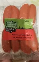 Mängden socker i Saucisses orientales au poulet à braiser