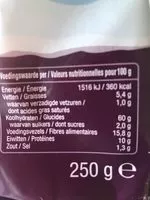 Mängden socker i Pain croquants suedois complet de seigle, au sesame