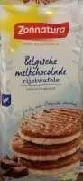 Mängden socker i Belgische melkchocolade volkoren rijstwafels