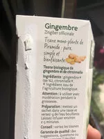 Mängden socker i Tisane gingembre