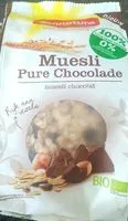 Mängden socker i Muesli pure chocolade bio