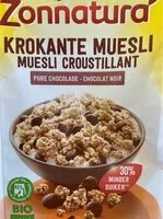 Mängden socker i Muesli croustillant chocolat noir