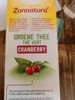 Mängden socker i Groene thee Cranberry
