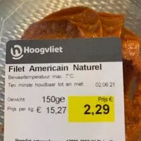 Mängden socker i Filet americain naturel