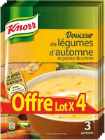 Mängden socker i Knorr Douceur de légumes d'Automnes 83g lot de 4