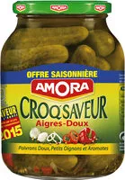 Mängden socker i Amora Cornichons Aigres-Doux Promo