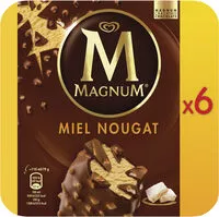 Mängden socker i Magnum Glace Batonnet Miel Nougat 6x110ml