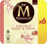 Mängden socker i Magnum Glace Batonnet Chocolat Blanc Fraise 6x110ml