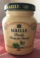 Mängden socker i Moutarde Basilic avec pointe de Fenouil