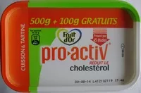 Mängden socker i Fruit d'Or pro-activ (60 % MG) Cuisson & Tartine