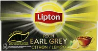 Mängden socker i Lipton Thé Rich Earl Grey Citron 25 Sachets