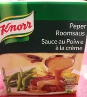 Mängden socker i Knorr Peper Room Saus Sauce au poivre à la crème  300ML