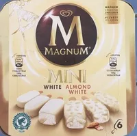 Mängden socker i Magnum Mini Batonnet Glace Chocolat Blanc Amande x6 360ml