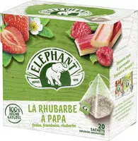 Mängden socker i Elephant Tisane Fraise Framboise Rhubarbe 20 Sachets Pyramid®