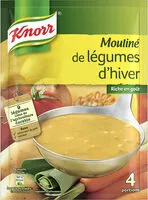 Mängden socker i Knorr Mouliné de Légumes d'Hiver 95g 4 Portions