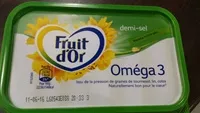 Mängden socker i Fruit d'Or Oméga 3 Demi-Sel