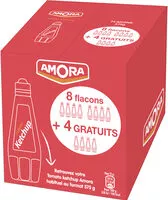 Mängden socker i Amora Tomato Ketchup Nature Flacon Top Up 575g Lot de 8+4 Offerts