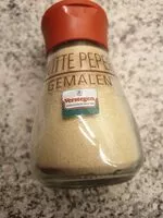 Mängden socker i Verstegen witte peper gemalen