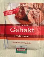 Mängden socker i Mix voor gehakt traditioneel