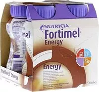 Mängden socker i Nutricia Fortimel Energy Nutriment Saveur Chocolat 4X200ML