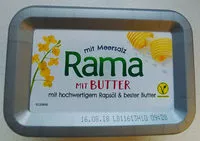 Mängden socker i Rama mit Butter mit Meersalz