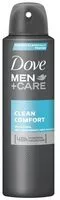 Mängden socker i Dove Men+ Care Deo Clean Comfort Spray