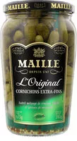 Mängden socker i Maille Cornichons Extra-Fins L'Original Bocal 380g