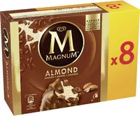 Mängden socker i MAGNUM Glace Bâtonnet Amande 8x110ml