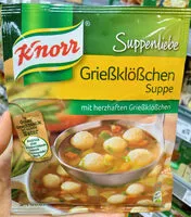 Mängden socker i Knorr Suppenliebe Grießklößchen, Trockenprodukt