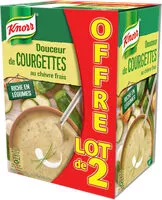 Mängden socker i Knorr Riche en Légumes Soupe Liquide Courgettes et Chèvre Frais 2x1l