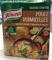Mängden socker i Knorr Soupe Liquide Poule Vermicelles 30cl