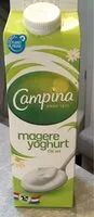Mängden socker i Campina magere yoghurt